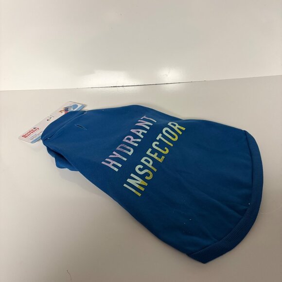 Boots & Barkley Hydrant Inspector Dog Sweatshirt Size Large Blue Pet Apparel NEW - Picture 1 of 5